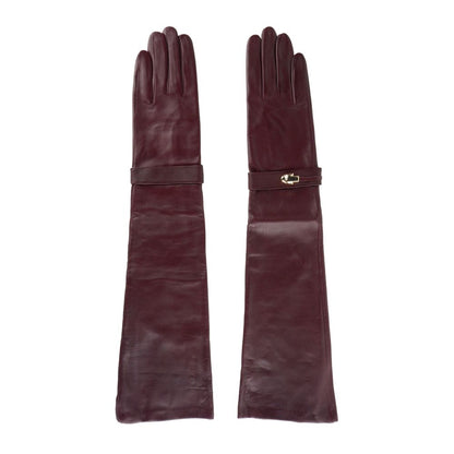 Cavalli Class Gants élégants en cuir d'agneau en rose éclatant