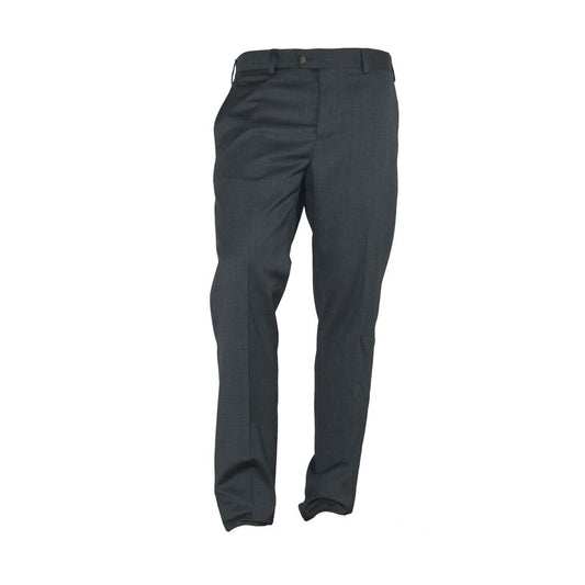 Made in Italy Elegante pantalón italiano gris para hombre