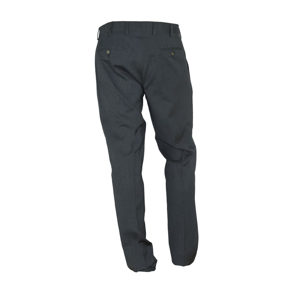 Made in Italy Elegante pantalón italiano gris para hombre