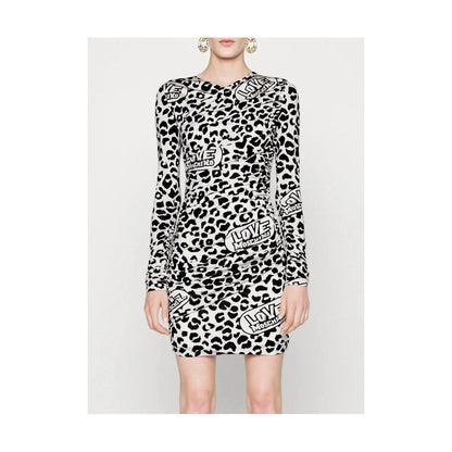 Love Moschino Minivestido elegante en mezcla de viscosa con estampado de leopardo