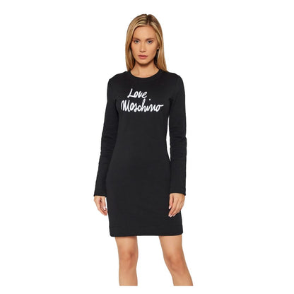 Love Moschino Chic - Robe en coton mélangé avec logo embossé