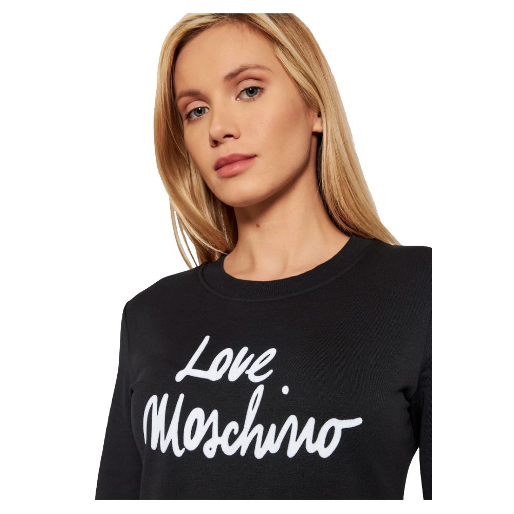 Love Moschino Chic - Robe en coton mélangé avec logo embossé