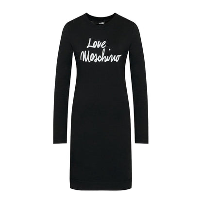 Love Moschino Chic - Robe en coton mélangé avec logo embossé