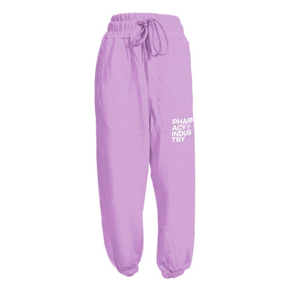 Pantalon de survêtement chic en coton violet avec logo Pharmacy Industry