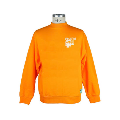 Sweat-shirt chic à col rond avec logo orange de l'industrie pharmaceutique