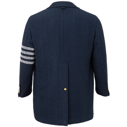 Thom Browne Elegant Acrylic Blue Jacket for Men