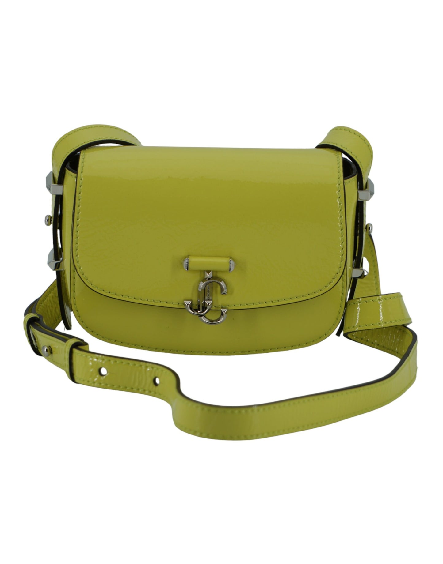 Jimmy Choo Lime Yellow Leather Small Shoulder Bag