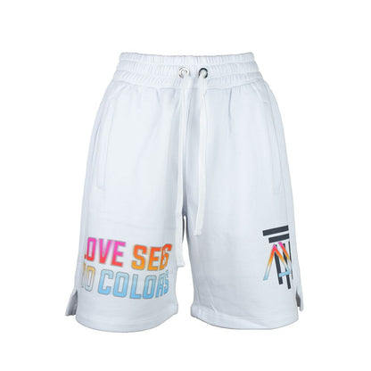 Diego Venturino Chic short en coton avec cordon de serrage en blanc