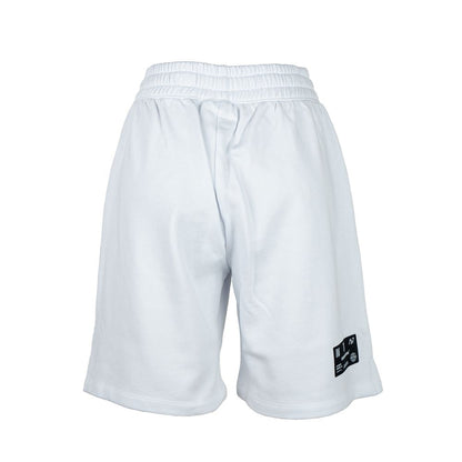 Diego Venturino Chic short en coton avec cordon de serrage en blanc