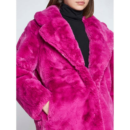 Apparis Chic Pink Faux Fur Jacket - Eco-Friendly Winter Essential