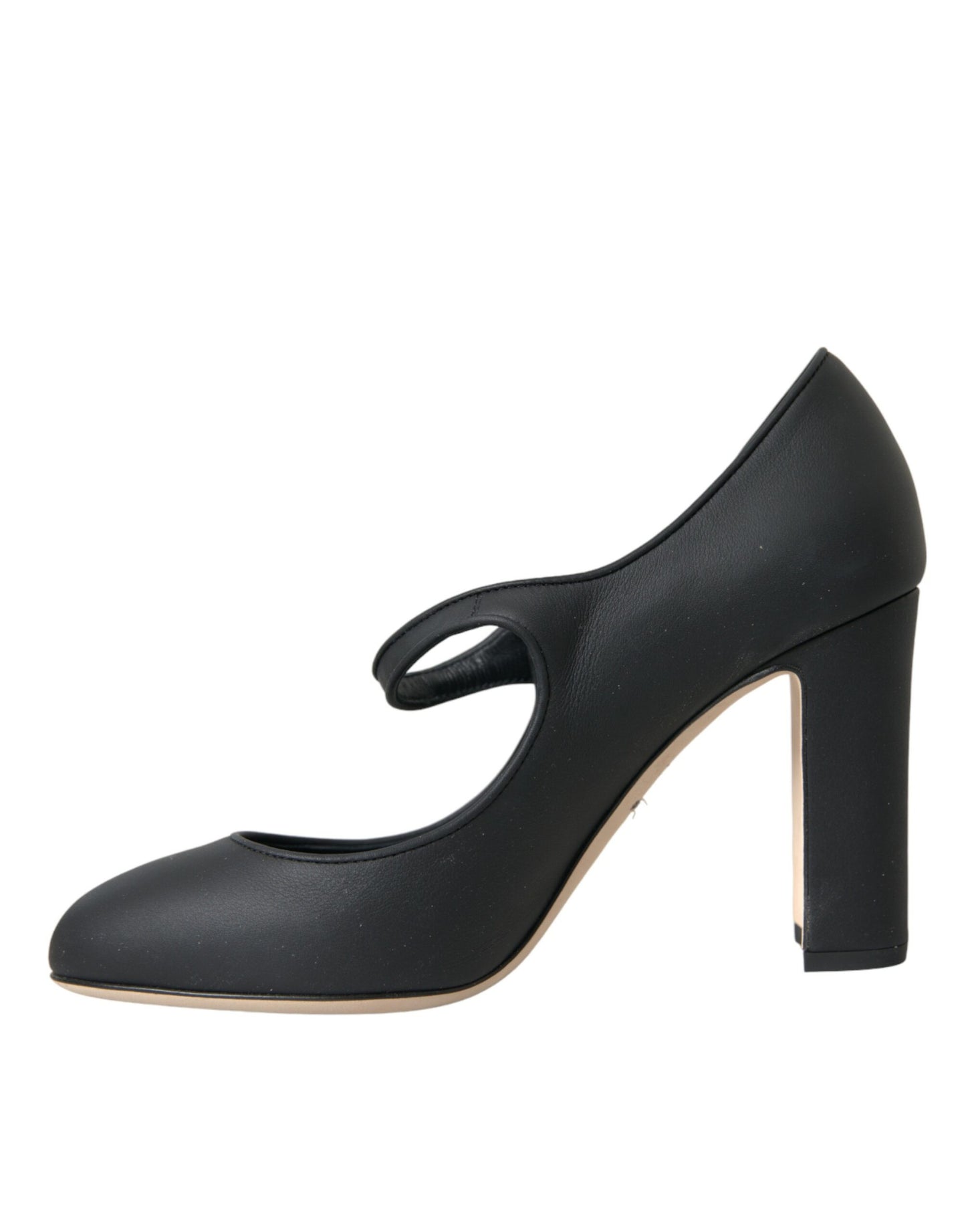 Dolce & Gabbana Black Leather Mary Jane Pumps Heels Shoes