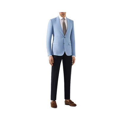 Dolce & Gabbana Light Blue Linen Blazer