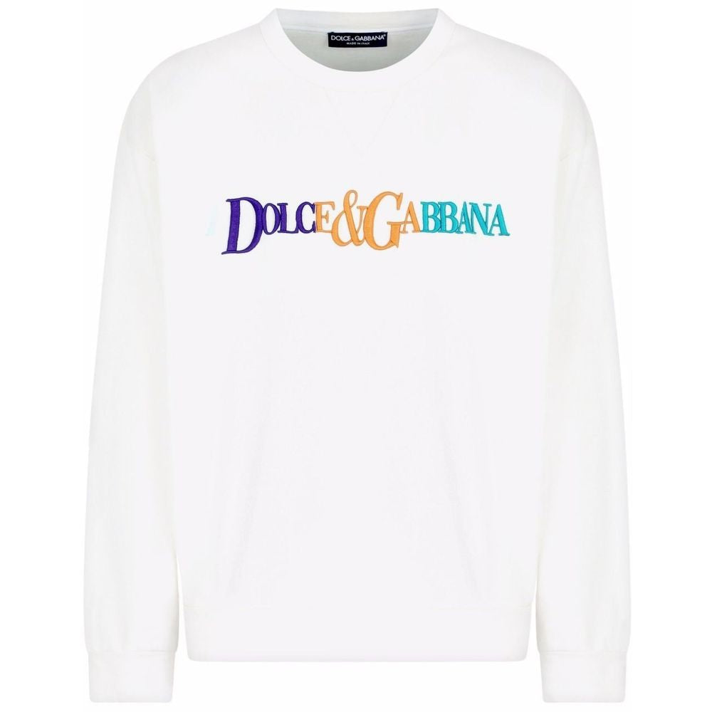 Dolce & Gabbana White Cotton Sweater