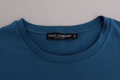 T-shirt en coton bleu Dolce &amp; gabbana avec imprimé 2017