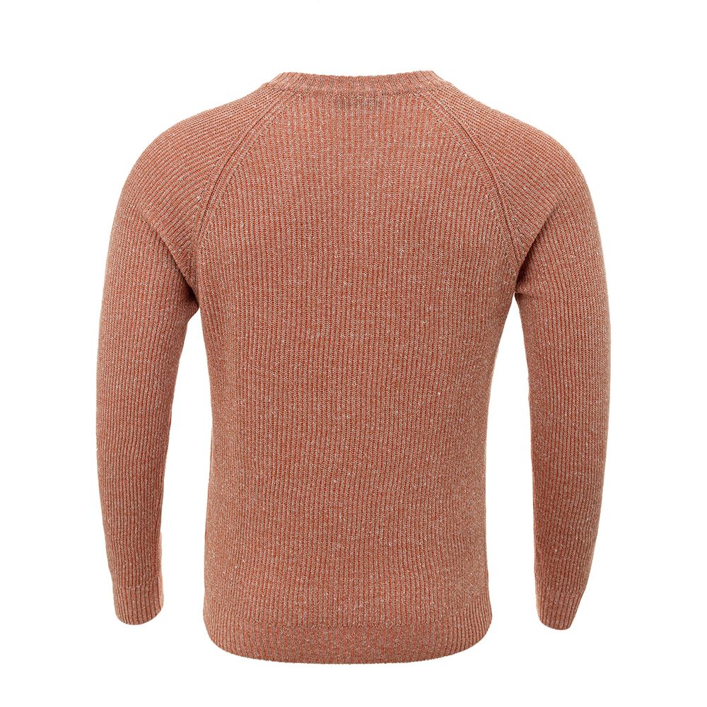 Gran Sasso Orange Linen-Cotton Blend Sweater