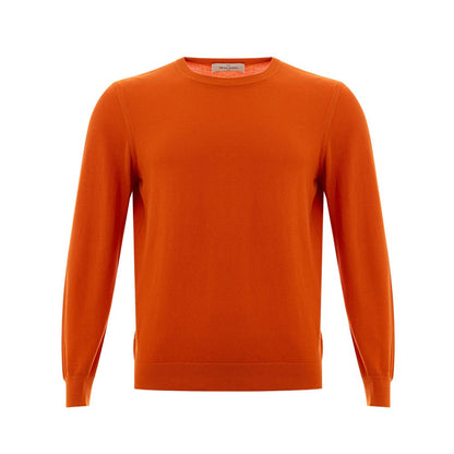 Gran Sasso Classic Orange Cotton Sweater for Elegant Men