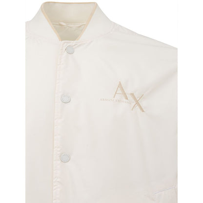 Armani Exchange Elegant White Designer Jacket for Men