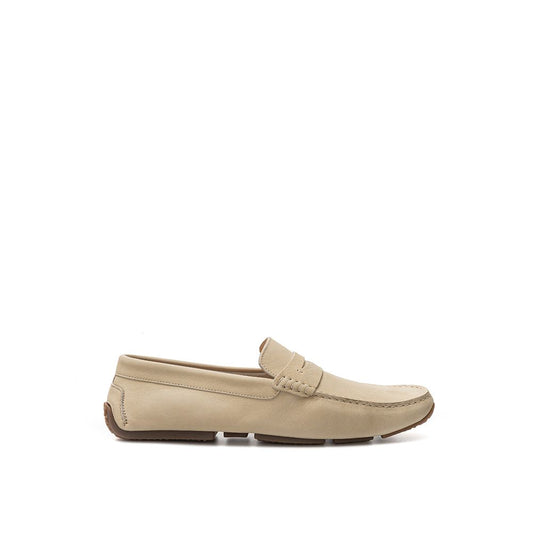 Bally Elegant Beige Leather Loafers for the Discerning Gentleman