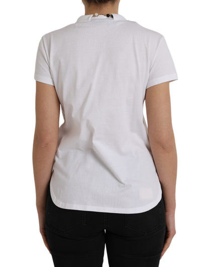 T-shirt à manches courtes en coton blanc Dolce &amp; Gabbana