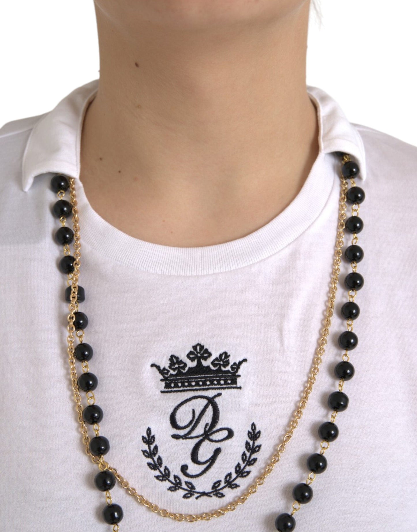 T-shirt à manches courtes en coton blanc Dolce &amp; Gabbana