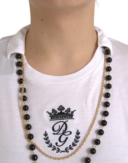 T-shirt à manches courtes en coton blanc Dolce &amp; Gabbana