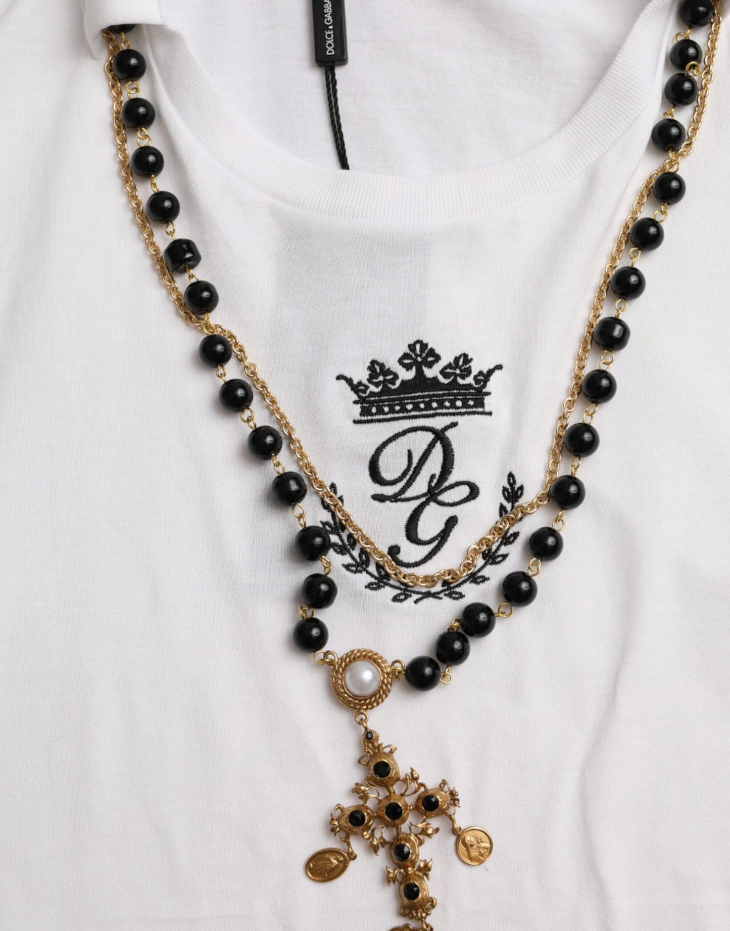 T-shirt à manches courtes en coton blanc Dolce &amp; Gabbana