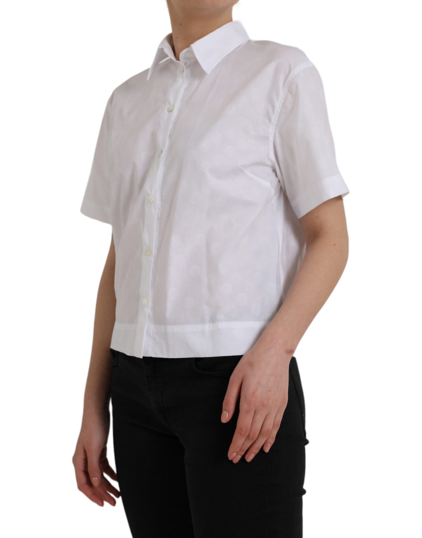 Dolce &amp; Gabbana Haut polo à manches courtes et col blanc