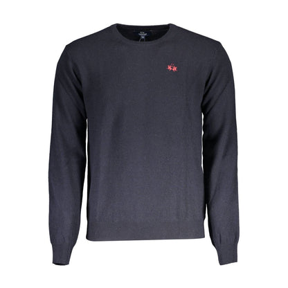 Pull en laine mélangée bleu La Martina pour homme