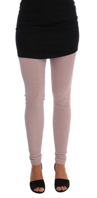 Pantalon stretch taille moyenne rose Dolce &amp; gabbana