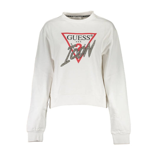 Guess jeans sweat blanc imprimé avec strass