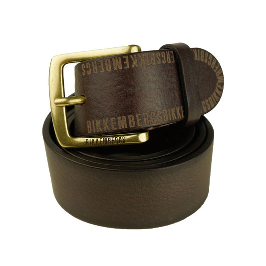 Bikkembergs Ceinture élégante en cuir marron