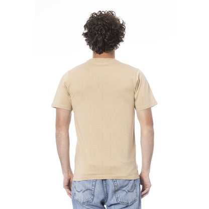 T-shirt en coton beige pour homme Cavalli Class