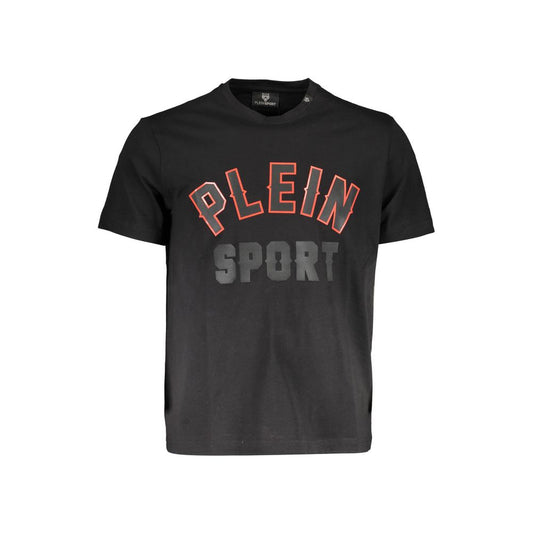 T-shirt noir athlétique surélevé Plein Sport avec imprimé emblématique