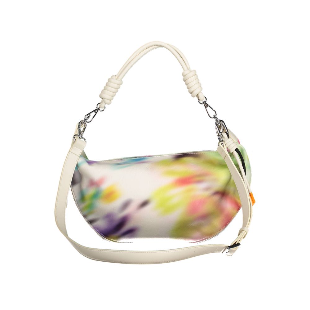 Desigual Sac à main extensible blanc chic avec accents contrastés