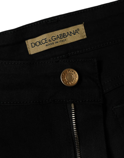 Dolce &amp; Gabbana Vaqueros pitillo elásticos de algodón negro