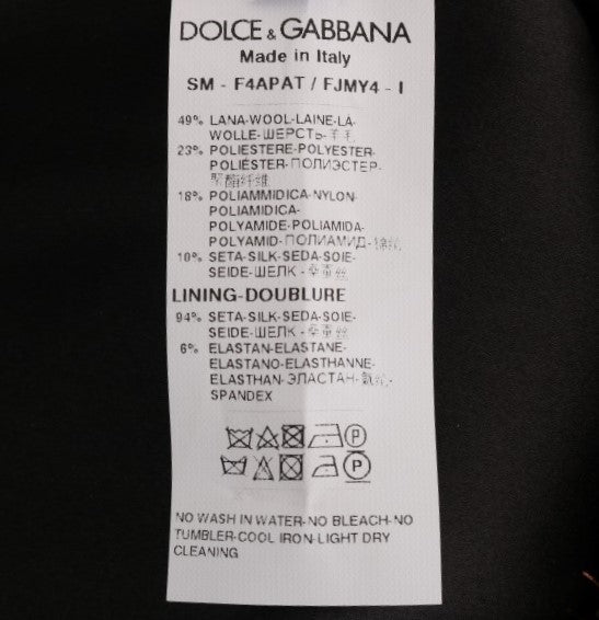 Dolce &amp; gabbana jupe crayon taille haute à franges dorées