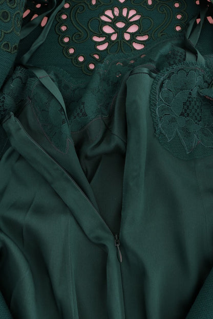 Robe fourreau trapèze verte Dolce &amp; Gabbana