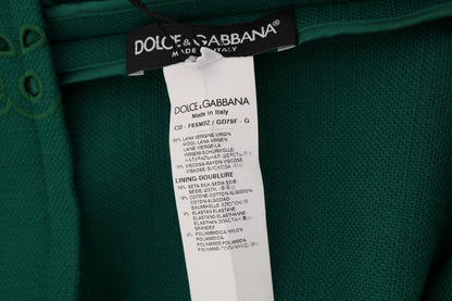 Robe fourreau trapèze verte Dolce &amp; Gabbana