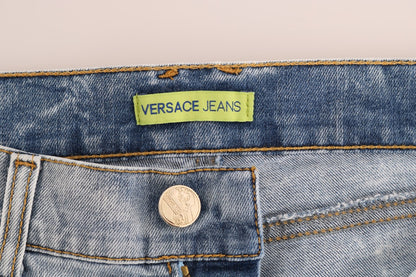 Versace jeans jean slim déchiré bleu clair