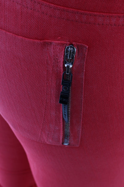 Costume national - Jean de créateur super slim rouge radiant