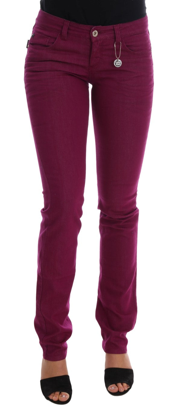 Costume national jean super slim violet