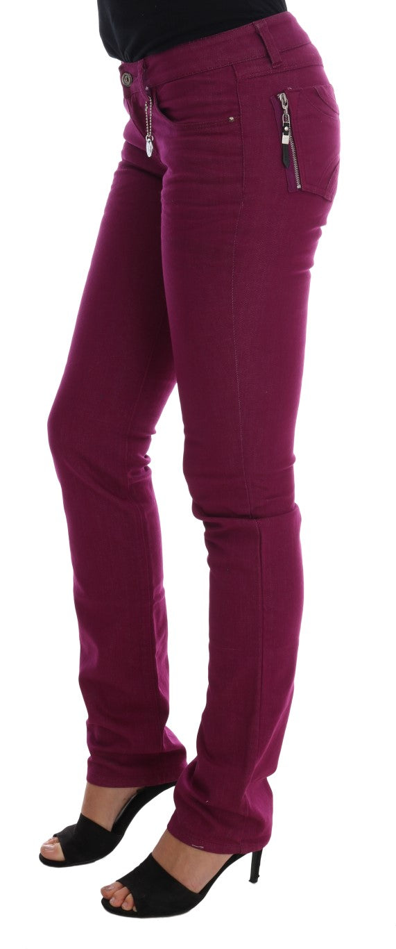 Costume national jean super slim violet