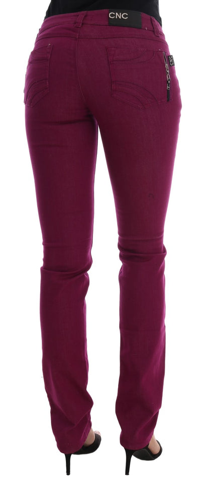 Costume national jean super slim violet