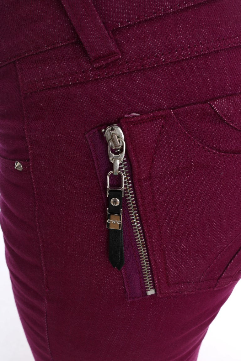 Costume national jean super slim violet