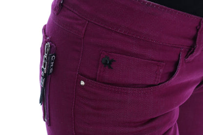 Costume national jean super slim violet