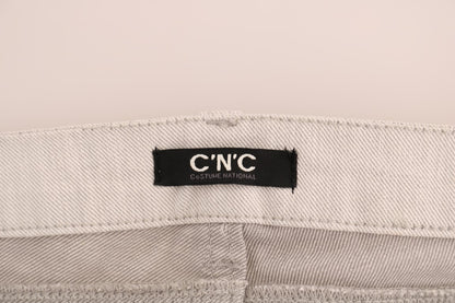 Costume national jean slim stretch blanc