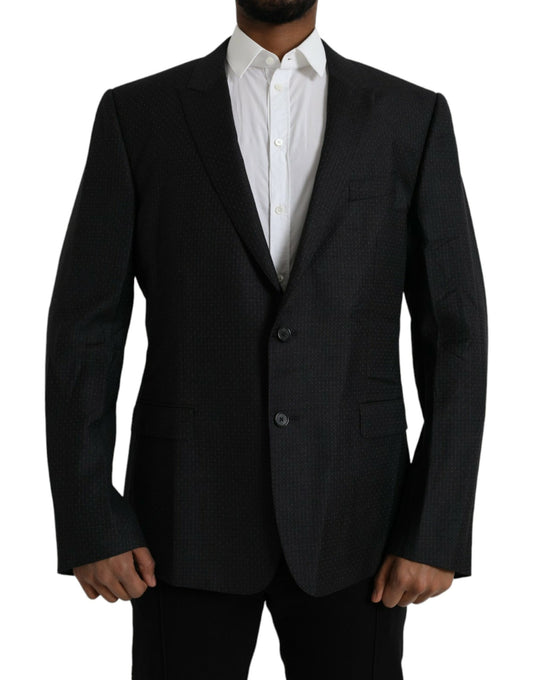 Dolce &amp; Gabbana Blazer en laine noire MARTINI à simple boutonnage