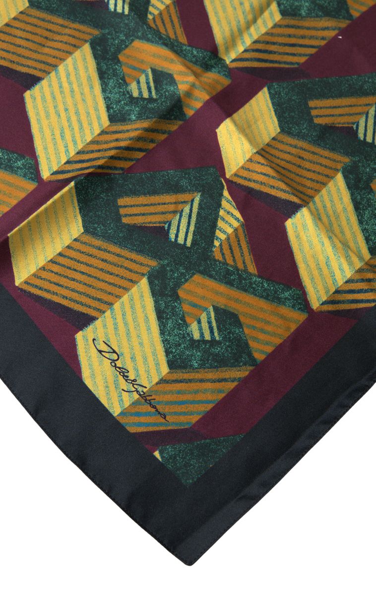 Dolce & gabbana multicolor silk men's square scarf