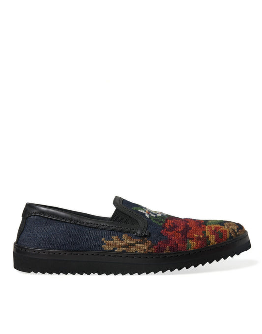 Dolce & gabbana multicolor floral loafers