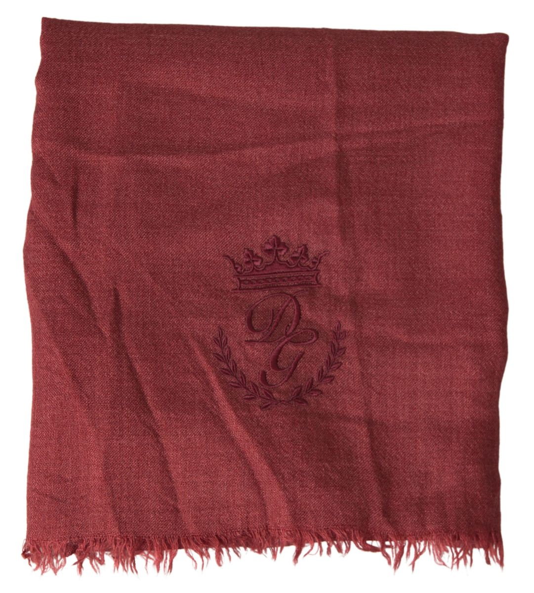 Dolce & gabbana luxury cashmere silk men's maroon scarf